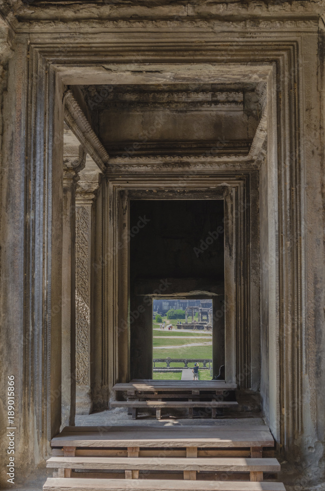doorway in the temple of Angkor doorway in the temple of Angkor