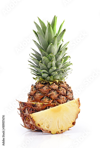 Fresh ripe cut juicy pineapple for healthy nutrition