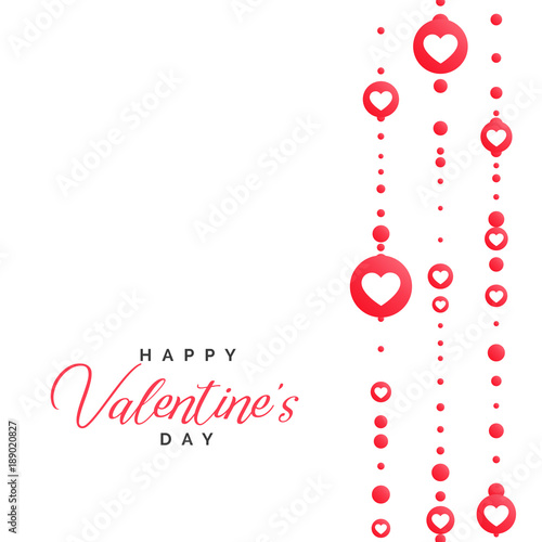 valentine s day illustration with hearts decoration