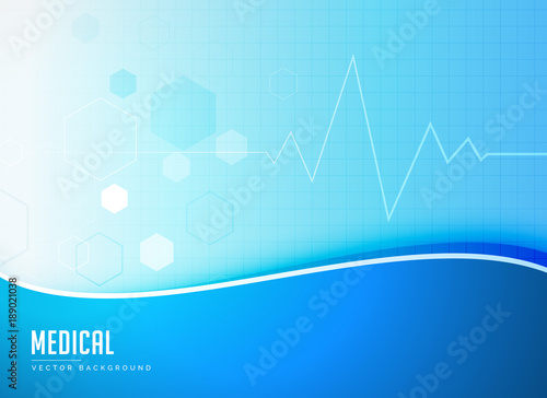 blue medical background concept poster design vector
