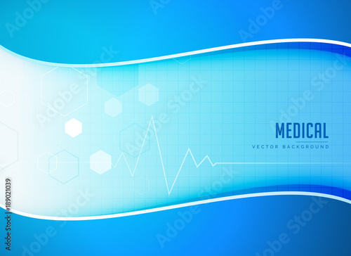 medical vector background with heartbeat line
