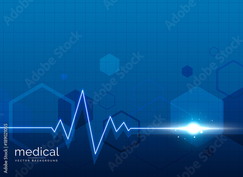 healthcare medical background with heart beat line