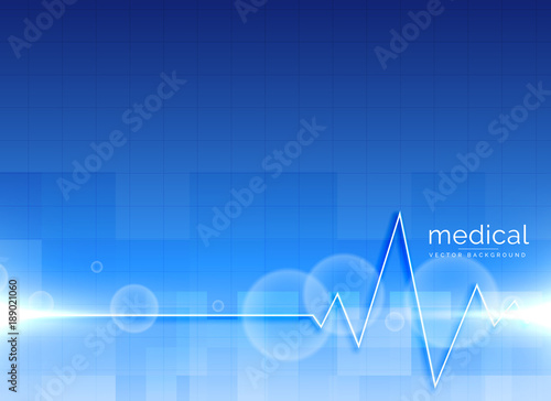 vector medical background with heartbeat line