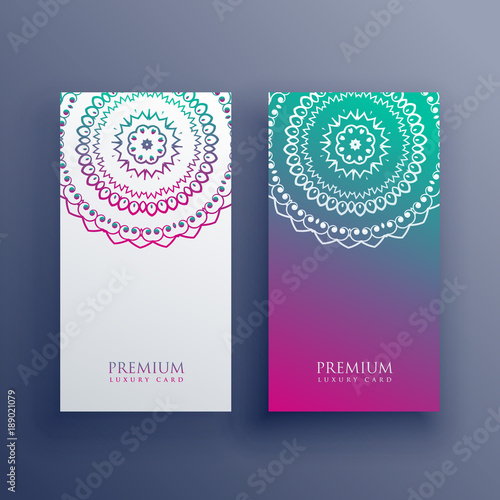 mandala colorful card banner design