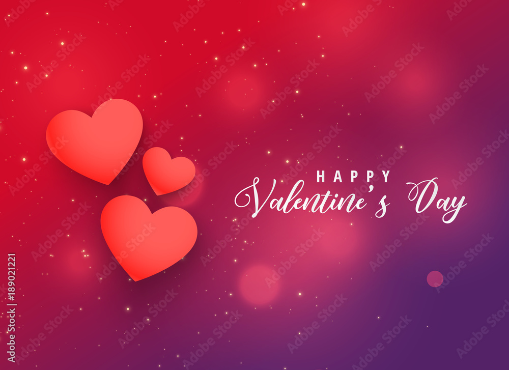 valentine's day red hearts background design