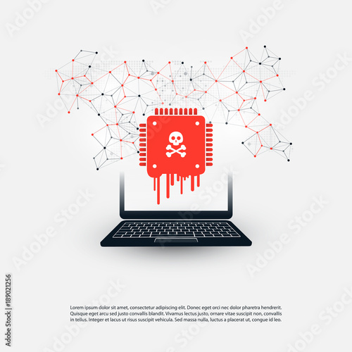 Laptop Equipped with a Processor Affected by Meltdown & Spectre Critical Security Vulnerabilities, Which Enable Cyber Attacks, Password or Personal Data Leak on Computers and Mobile Devices 