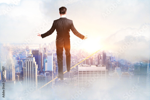 Tableau sur toile Success and balancing concept