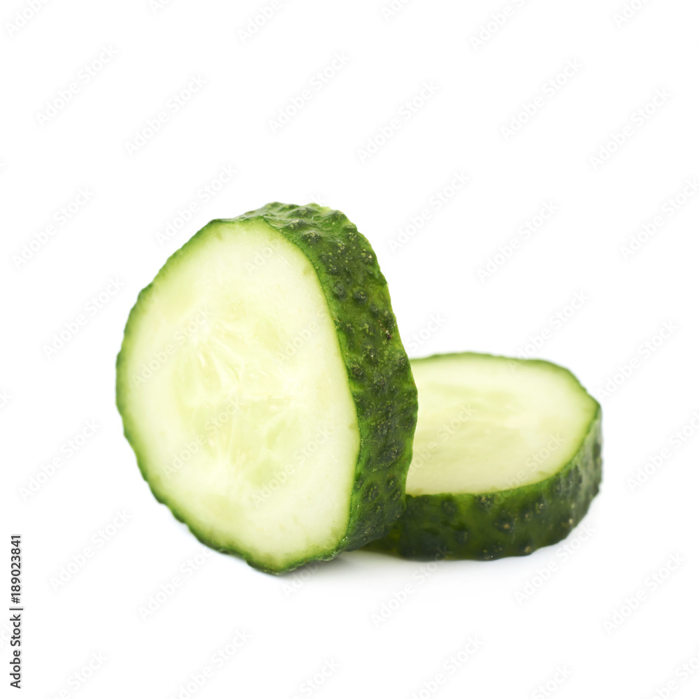 Sliced fresh cucumber isolated Sliced fresh cucumber isolated