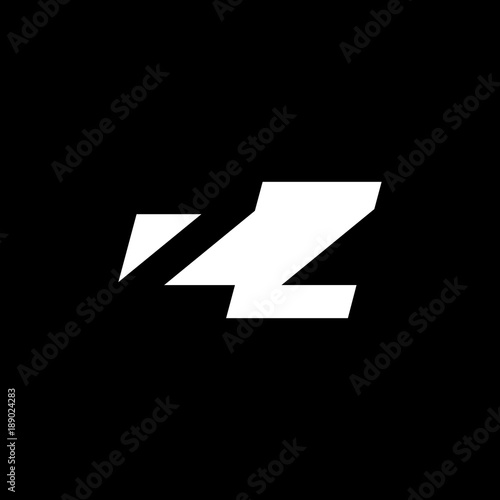 Free Download Initial letter ZZ, negative space logo, white on black background - GFXLoad