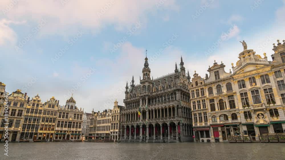 Brussels city skyline timelapse at Grand Place, Brussels, Belgium 4K Time lapse Brussels city skyline timelapse at Grand Place, Brussels, Belgium 4K Time lapse