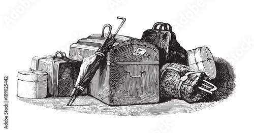 Suitcase - Vintage illustration