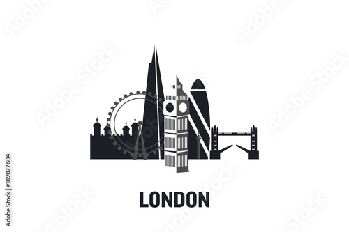 Photography London art design concept. Flat vector illustration.