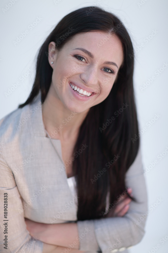 close-up face of a successful young woman. close-up face of a successful young woman.