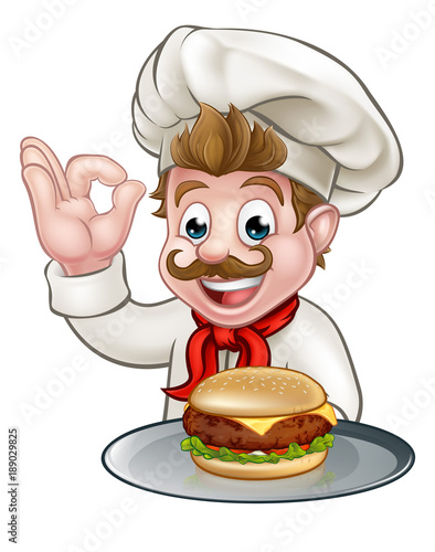 Chef Holding Burger