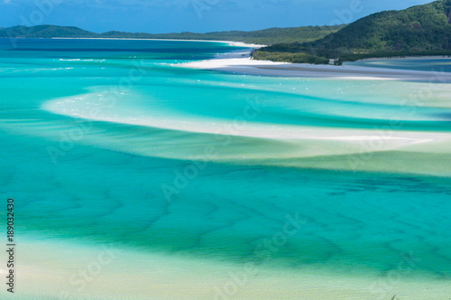 Australian tropical lagoon with white sand. Aerial view
