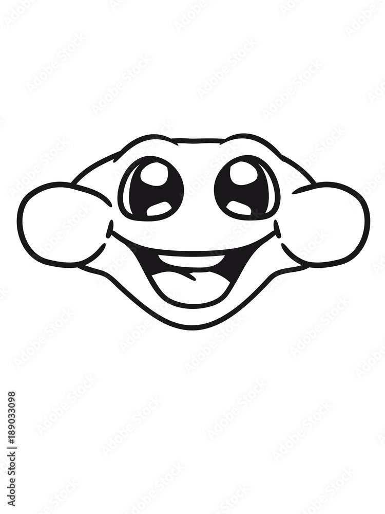 Obraz premium kopf gesicht glücklich spaß fröhlich winken frosch klein süß niedlich quak comic cartoon clipart