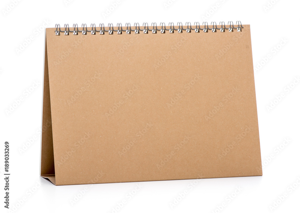 Blank desk calendar isolated on white Blank desk calendar isolated on white
