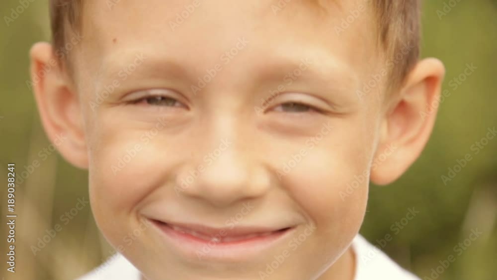 Portrait of a child close-up in nature Portrait of a child close-up in nature