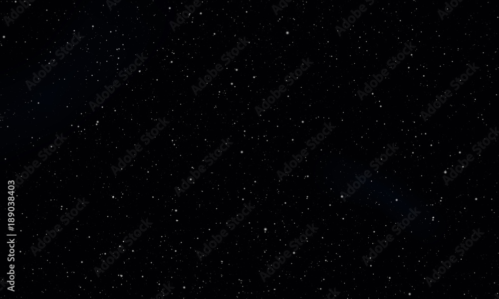 Night starry sky with stars and planets