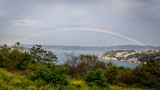 Rainbow over Istanbul City, Turkey