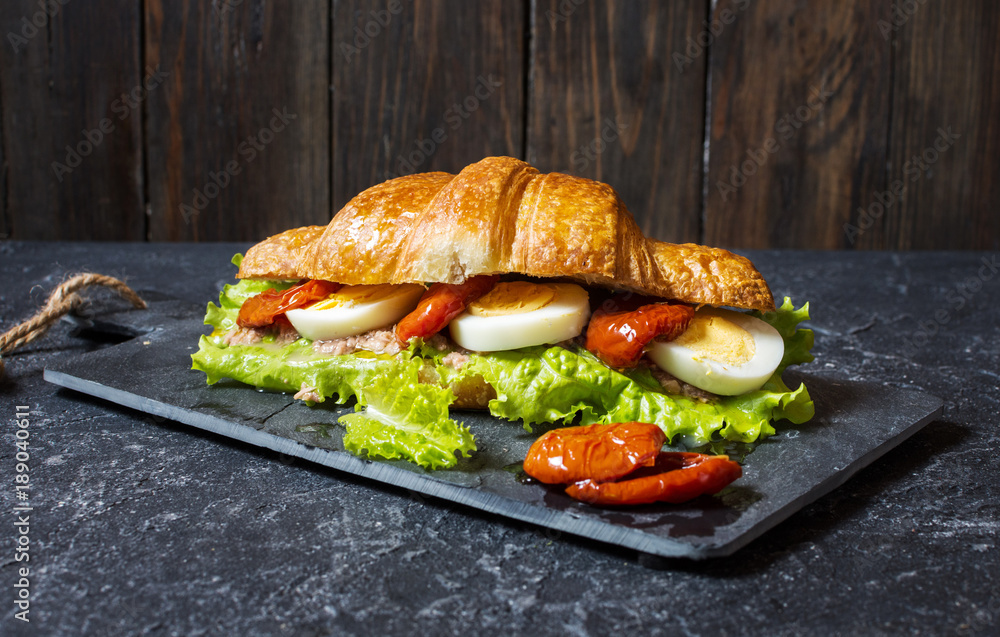 Croissant Breakfast Sandwich - Tara's Multicultural Table