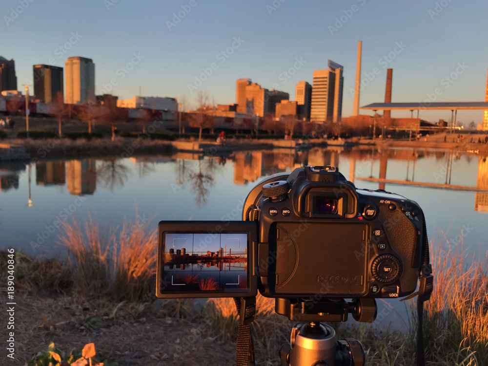 camera shooting skyline