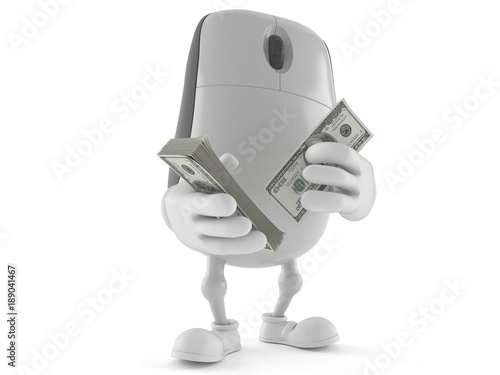 Computer mouse character counting money