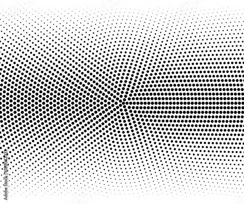 Vector round halftone effect. Gradient halftone abstract background.