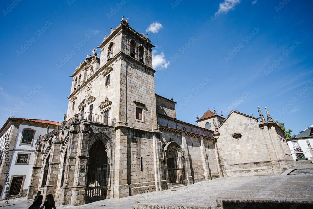 Braga Cathedral in historic center of town.