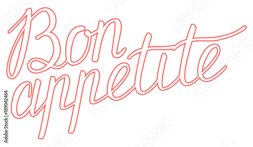 Bon Appetit hand lettering. Good Appetite. Handmade calligraphy