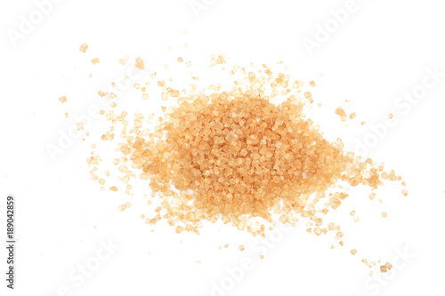 Obraz na plátně brown sugar isolated on white background. Top view. Flat lay
