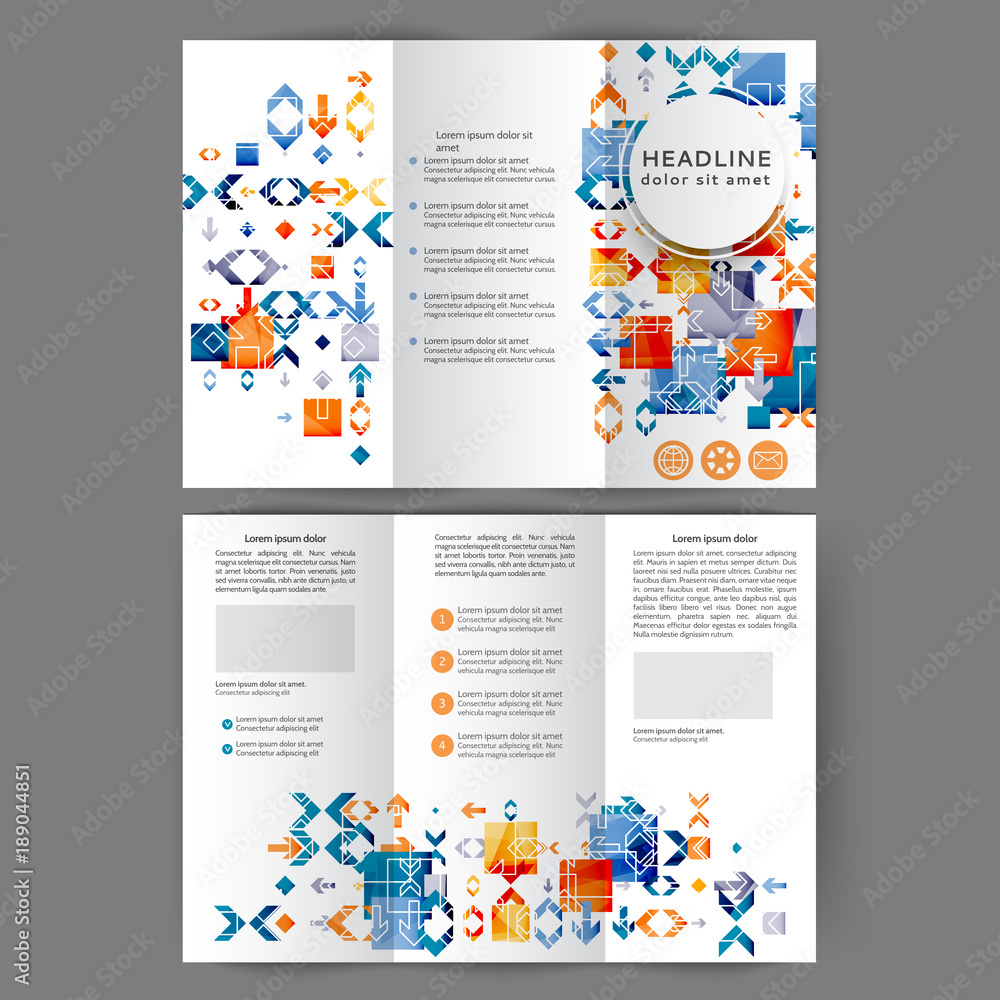 Obraz premium Color tri fold business brochure