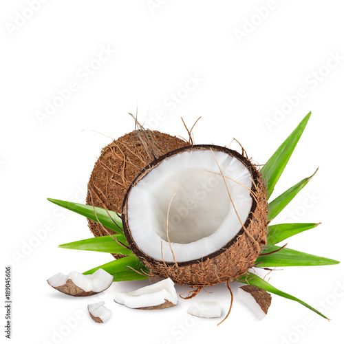 close-up of a coconuts on w...