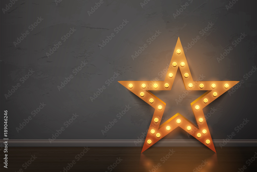 Obraz premium Bulb star in room