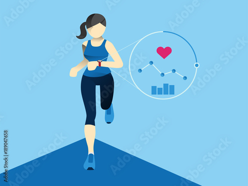 Running wearable data concept