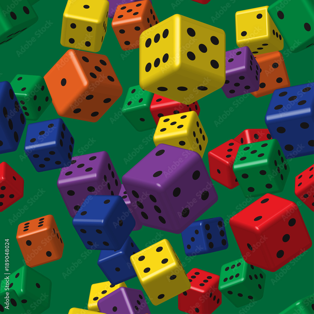 Rainbow Dice Seamless Pattern Rainbow Dice Seamless Pattern