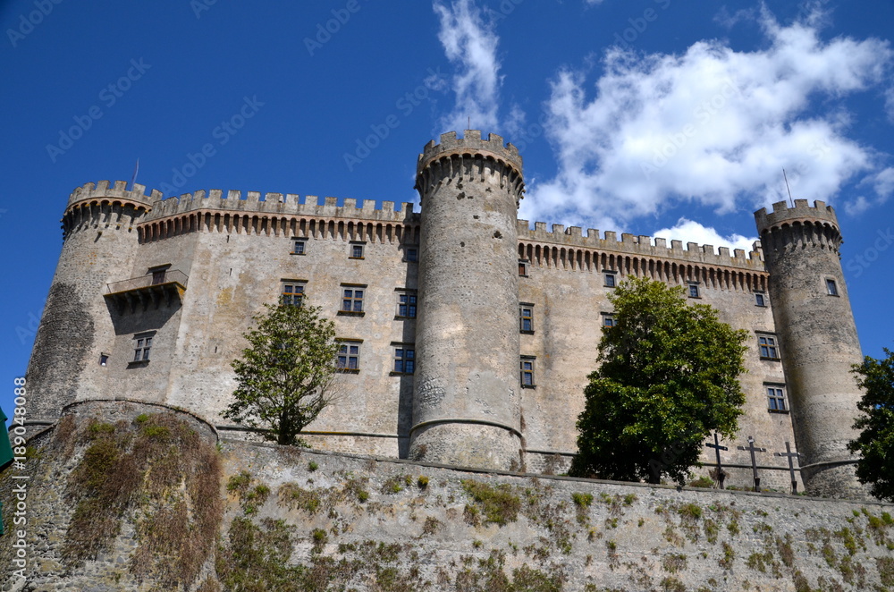 Medieval Castle dominating the town of Bracciano in central Italy