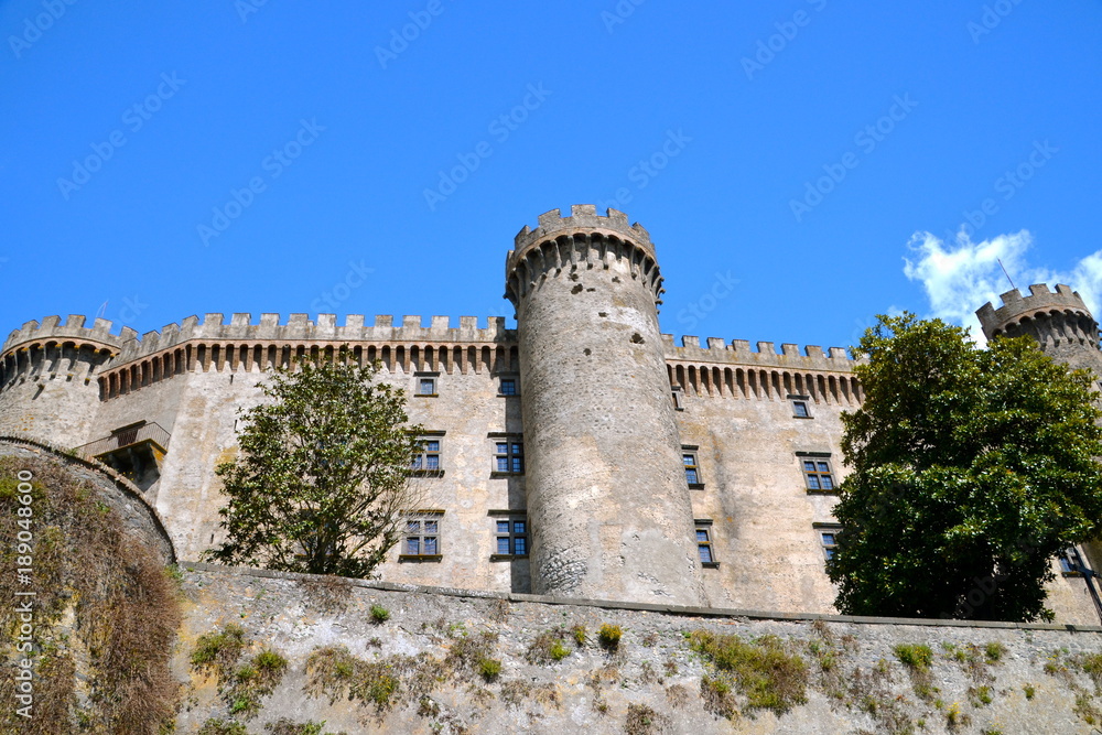 Medieval Castle dominating the town of Bracciano in central Italy