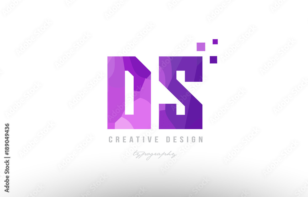 ds d s pink alphabet letter logo combination with squares ds d s pink alphabet letter logo combination with squares