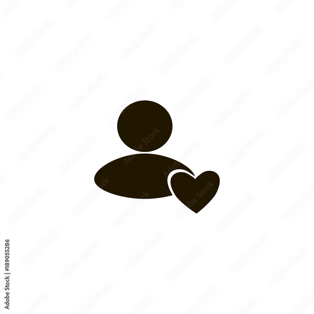User favorite icon. flat design User favorite icon. flat design