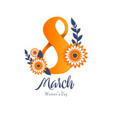 8 march Happy. Women's Day. 