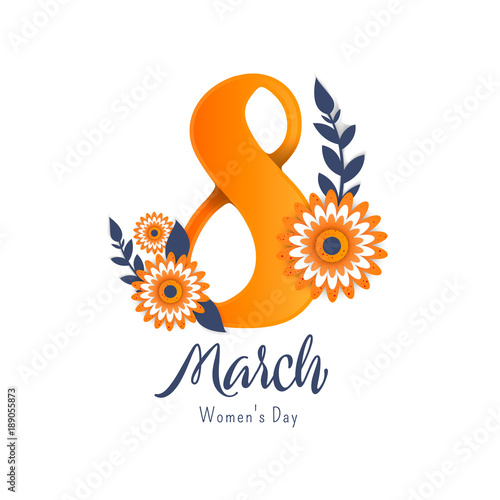 8 march Happy. Women's Day. 