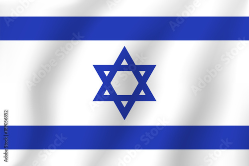 Israel flag. Realistic vector illustration flag. National symbol design.