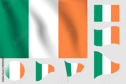 Free Download Ireland flag. Realistic vector illustration flag. National symbol design. - GFXLoad