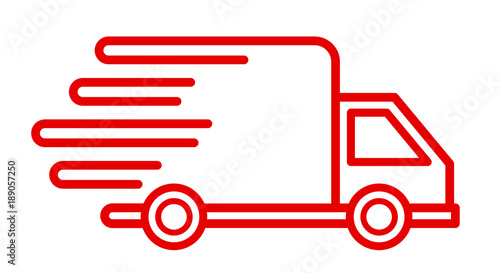 Fast shipping delivery truck, fast shipping service – vector for stock