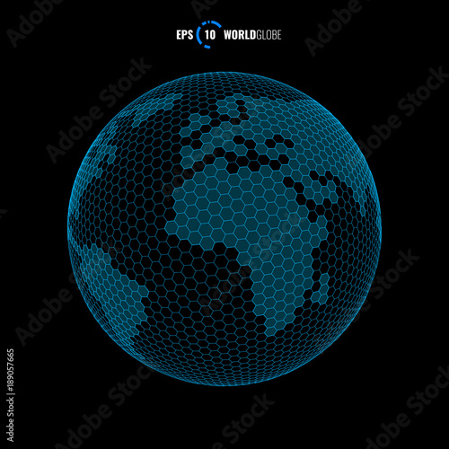 Vector 3D World Globe Template