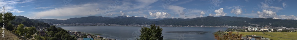 Panorama of japanese lake