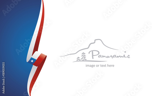 Chile abstract brochure cover poster background vector