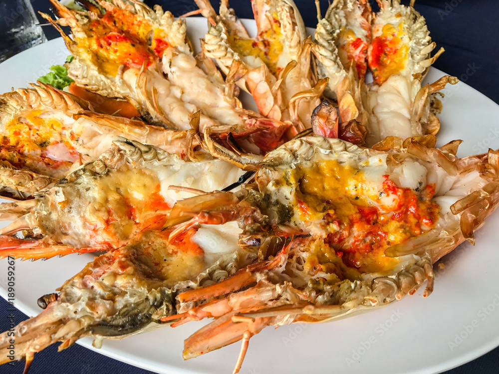 famous shrimp bbq in thai food