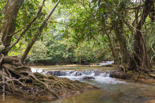 landscape Takiantong waterfall at kanchanaburi thailand © bankajk